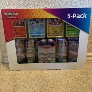 Pokemon Trading Card Game 5-Pack - Red, Blue, Green